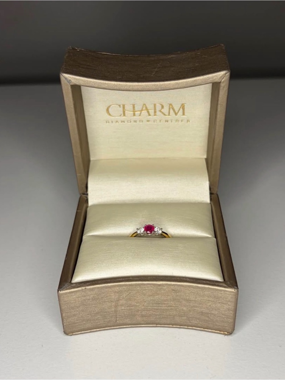 14k Gold Ruby and Diamond Ring from Charm Diamond Centres